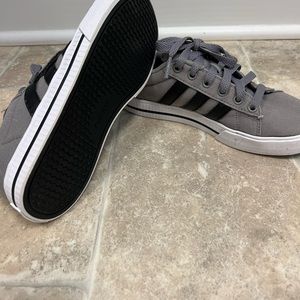 Gray adidas Boys tennis shoe
